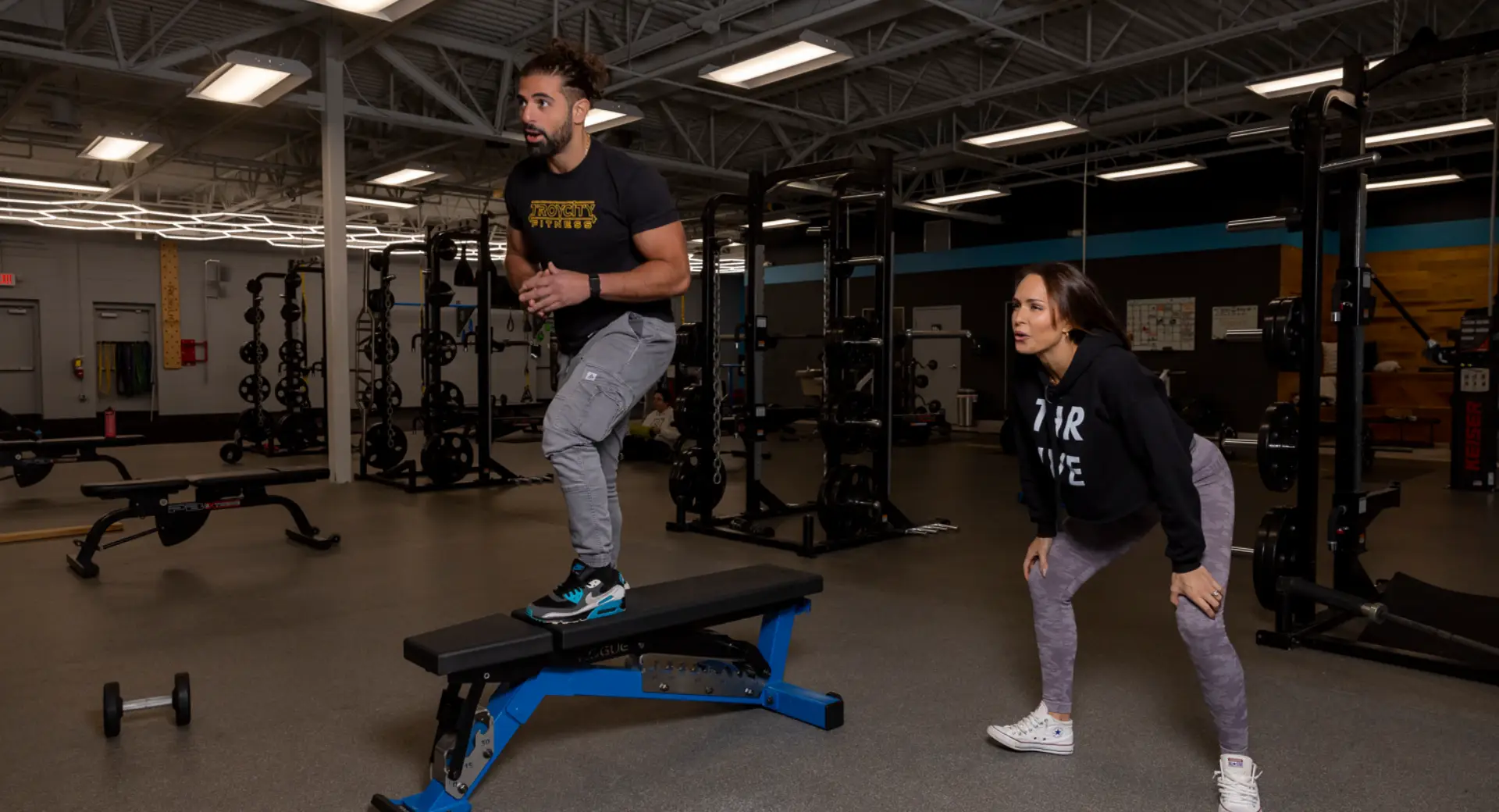 Small group personal training session at Troy City Fitness